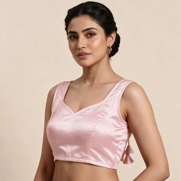 Pink_Satin_Blouse_For_Women
