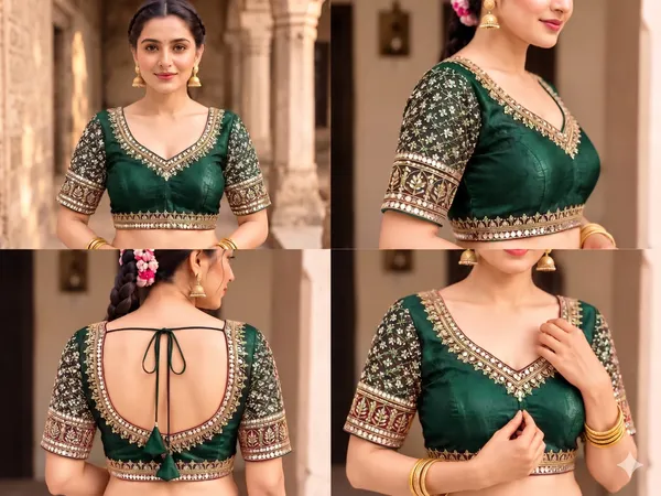 Green_Satin_Blouse_For_Women