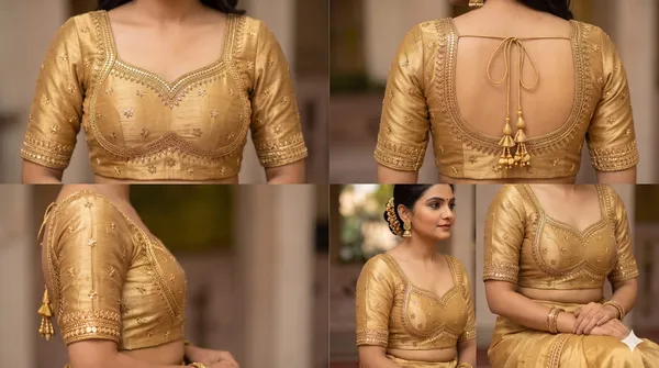 Gold_Satin_Blouse_For_Women