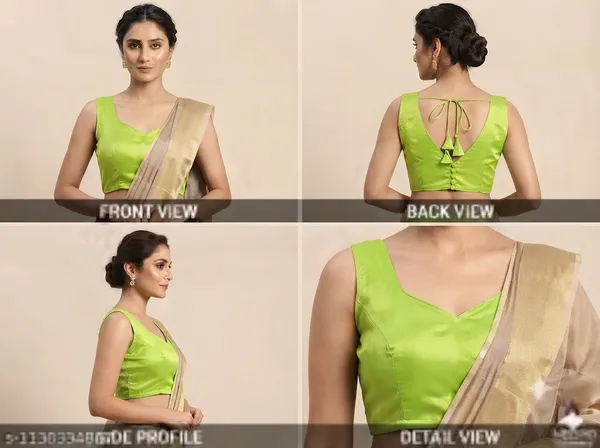 Green_Satin_Blouse_For_Women