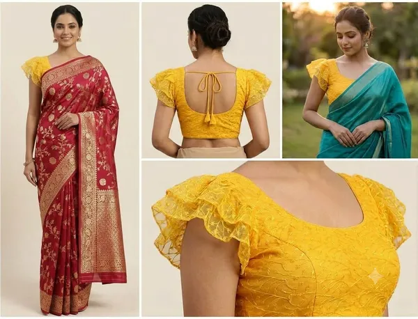 Yellow_Satin_Blouse_For_Women