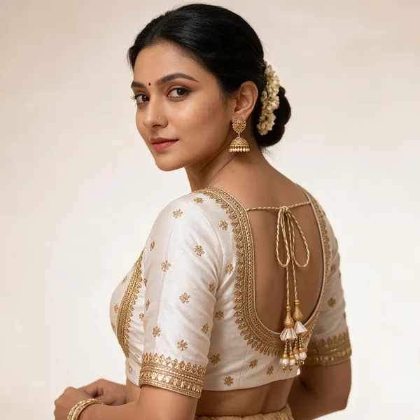 Ivory_Satin_Blouse_For_Women