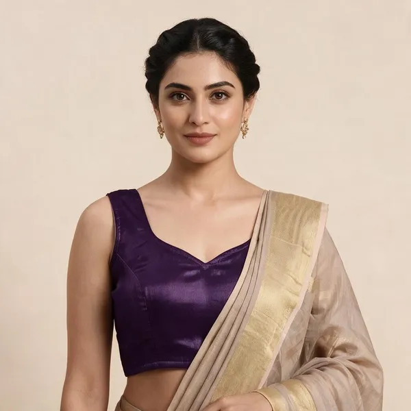 Purple_Satin_Sleeveless_Blouse_For_Women
