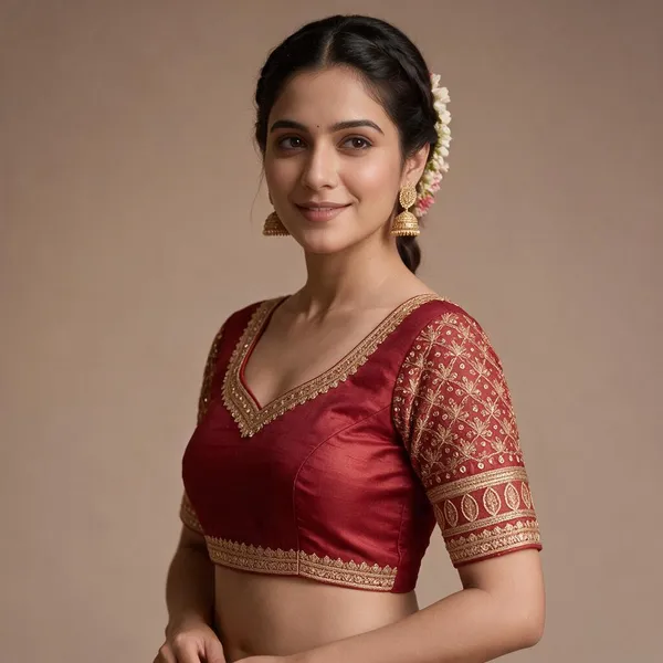 Red_Satin_Blouse_For_Women
