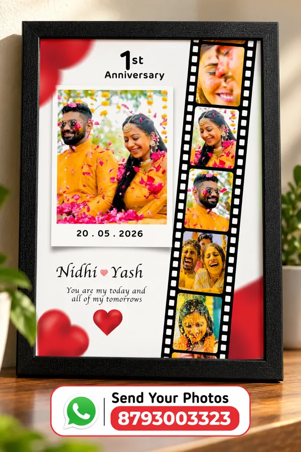 1st_Anniversary_Cinematic_Photo_Frame_Customized_Couple_Memory_Frame_With_6_Photos_Names_Date_Romantic_Anniversary_Gift_For_Husband_Wife