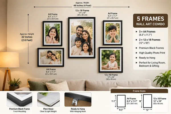 Big_5_Piece_Customized_Wall_Art_Large_Photo_Frame_Set_For_Living_Room
