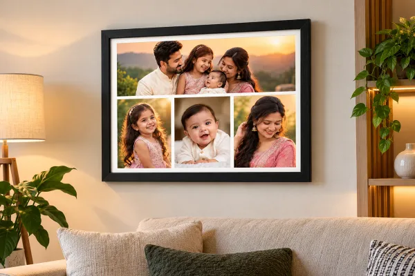 Customized_4_Photo_Frame_9_13_Inch_1_Large_3_Vertical_Photos_Black_Frame