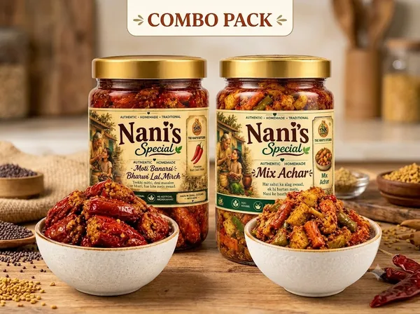 Nani'S_Special_Moti_Banarsi_Bharwi_Lal_Mirch_Pickle_And_Mix_Achar_Pack_Of_2