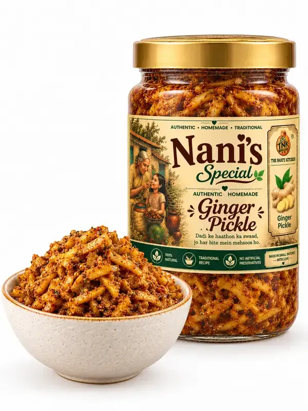 Nani'S_Special_Green_Chilli_Achar,_Kathal_Pickle,_Mushroom_Pickle_And_Ginger_Pickle_Pack_of_4