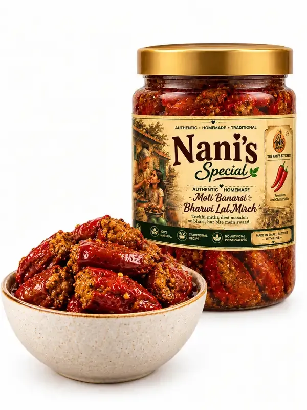 Nani'S_Special_Moti_Banarsi_Bharwi_Lal_Mirch,_Mix_Achar,_Mango_Tit_Bit_Pickle_Without_Gutli_And_Amla_Pickle_Pack_of_4