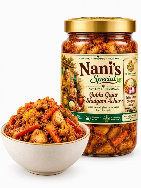 Nani'S_Special_Gobhi_Gajar_Shalgam_Achar,_Sannata_Chutney,_Mango_Gutli_Pickle_And_Karela_Pickle_Pack_of_4