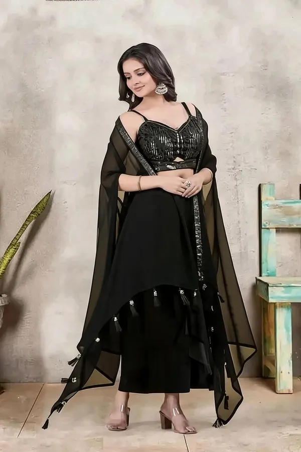 Black_Sequin_Lehenga_Choli_Set_For_Women