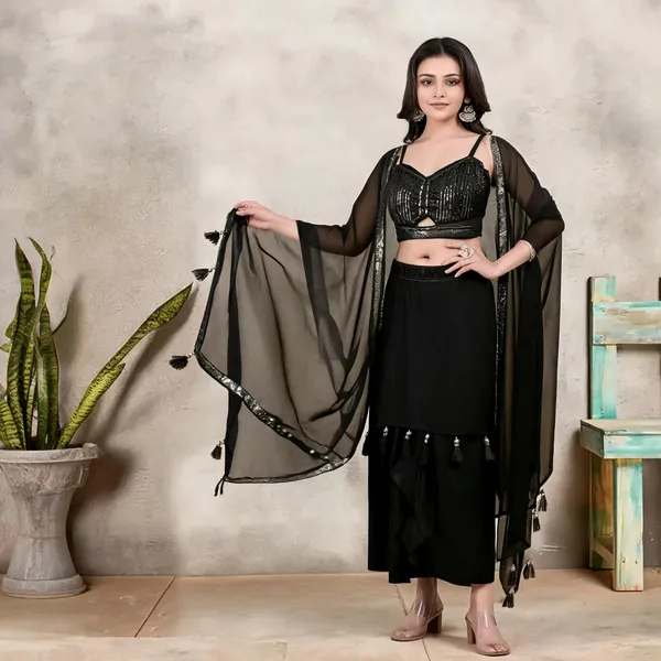 Black_Sequin_Lehenga_Choli_Set_For_Women