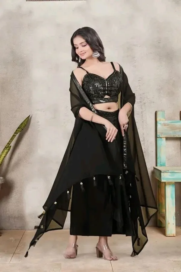 Black_Sequin_Lehenga_Choli_Set_For_Women