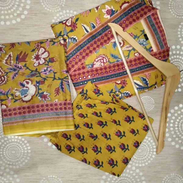 Mustard_Yellow_Women_Beautiful_Cotton_Flower_Printed_Neckline_Worked_Kurta_More
