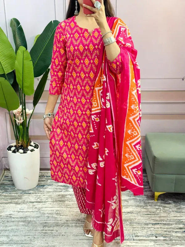 Women_Trendy_Rich_Cotton_Floral_Printed_Pink_Kurta_And_Pant_With_Dupatta
