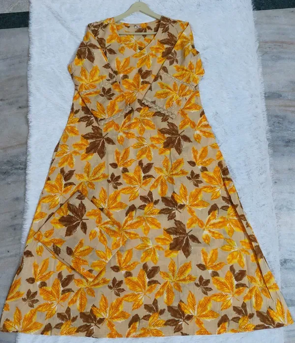 Women_Casual_Trendy_Crosia_Lace_Worked_And_Leaf_Printed_Cotton_Lightyellow_More