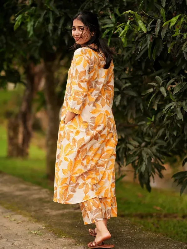 Women_Casual_Trendy_Crosia_Lace_Worked_And_Leaf_Printed_Cotton_Lightyellow_More