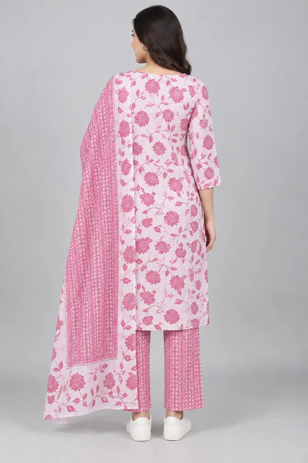 Pink_Cotton_Rose_Floral_Embroidered_Suit_Set_For_Women