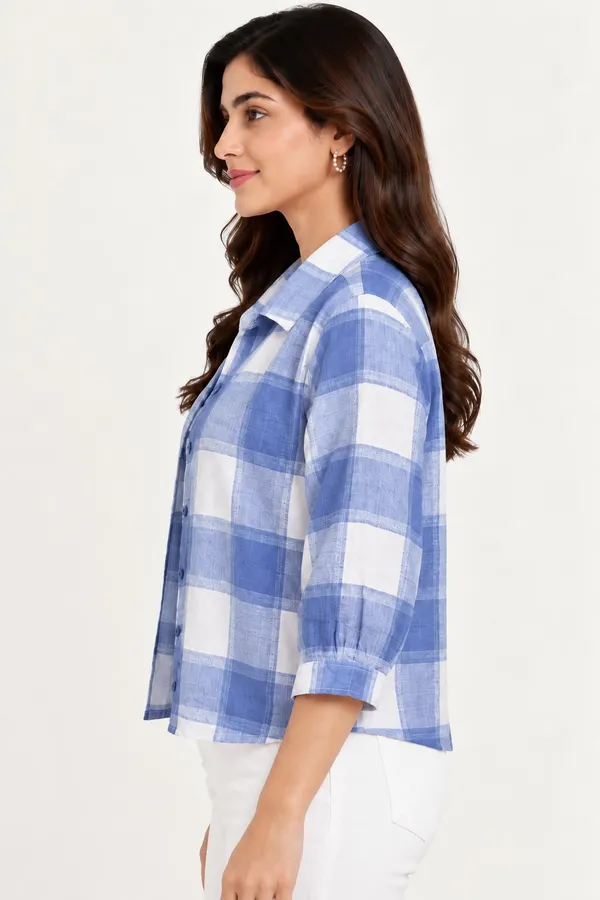 Blue_Cotton_Shirt_For_Women