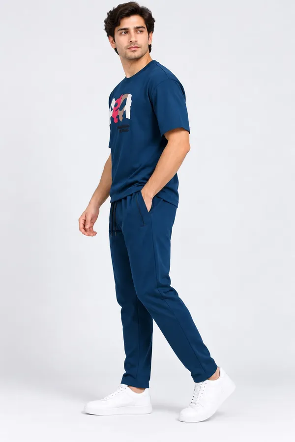 Dark_Blue_Cotton_Graphic_Print_T-Shirt_Trackpants_Co-Ord_Set_For_Men