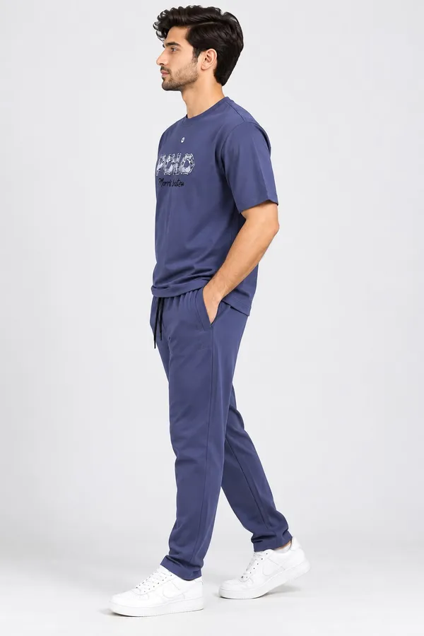 Dusty_Blue_Cotton_Graphic_Polo_T-Shirt_Trackpants_Co-Ord_Set_For_Men