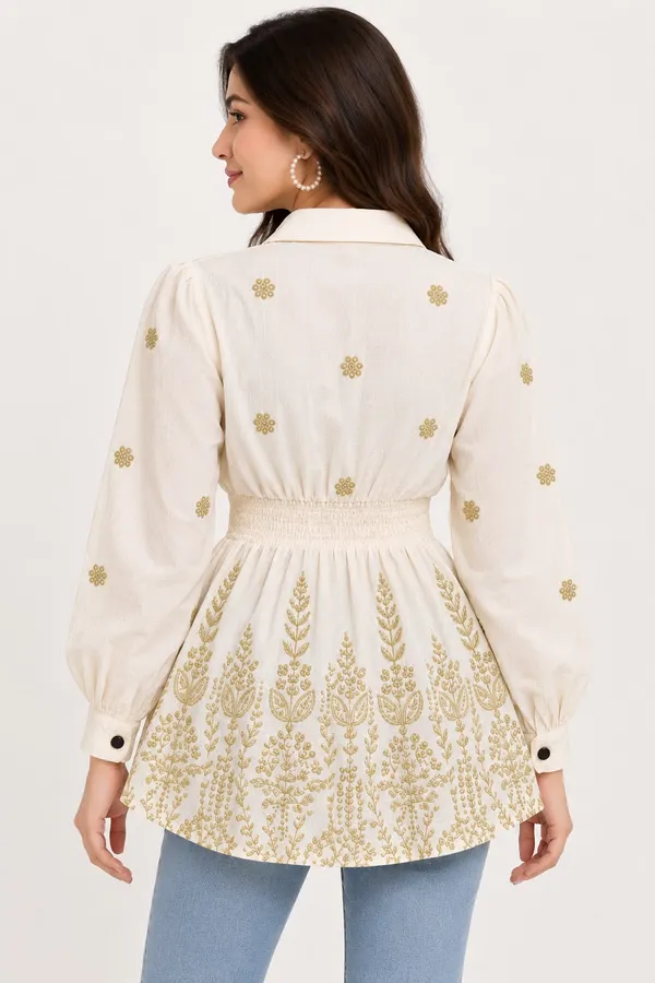 Light_Gold_Cotton_T-Shirt_Dress_For_Women