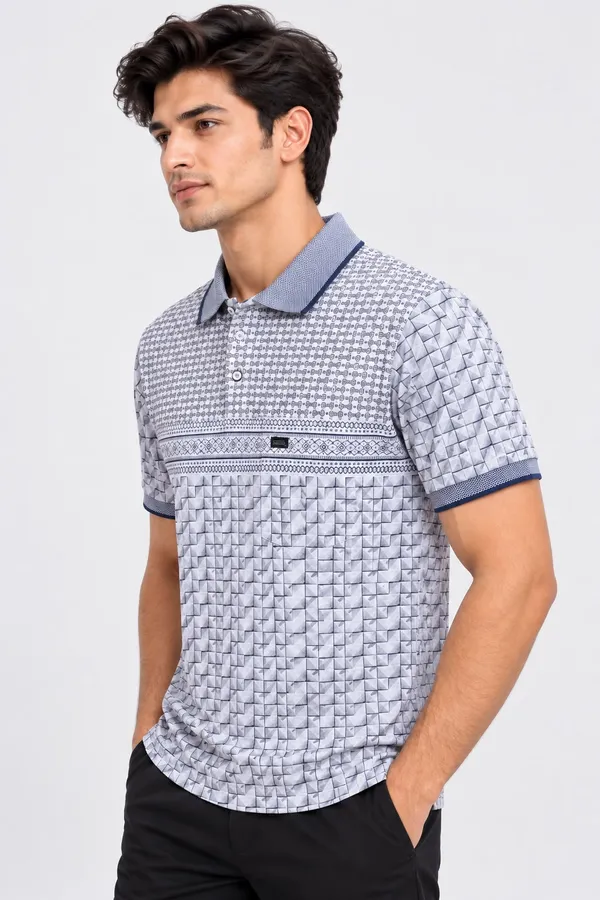Light_Grey_Cotton_Geometric_Print_Polo_T-Shirt_For_Men