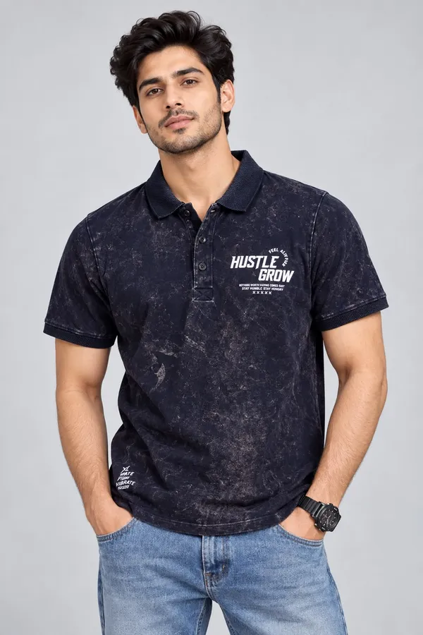 Dark_Indigo_Cotton_Washed_Graphic_Polo_T-Shirt_For_Men