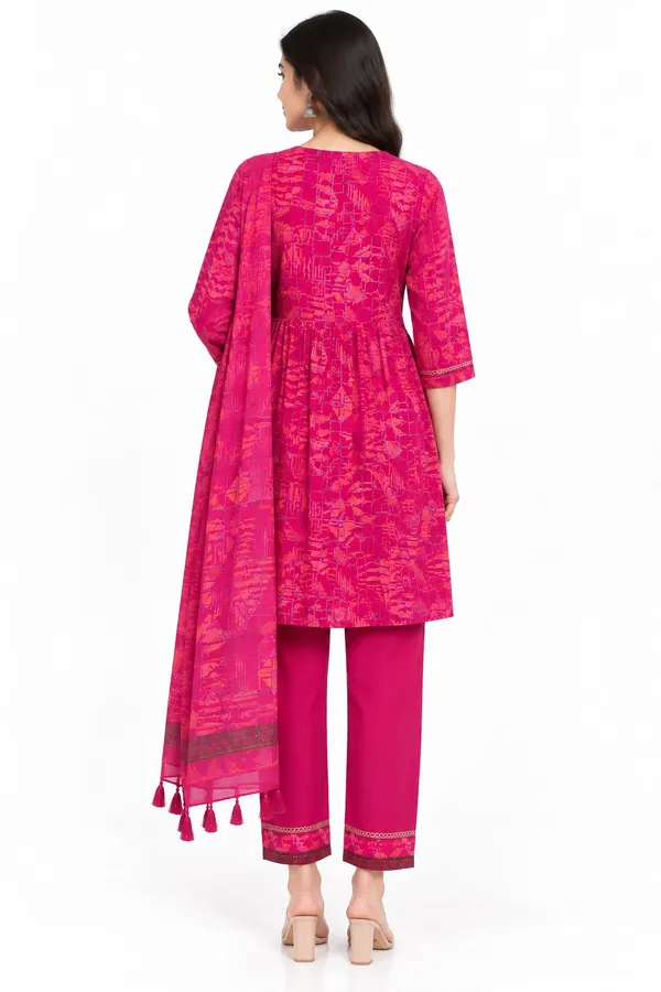 Dark_Pink_Cotton_Abstract_Print_Suit_Set_With_Tasseled_Dupatta