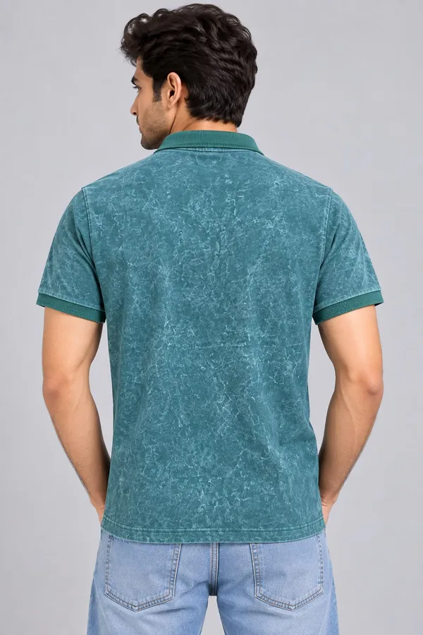Acid_Blue_Cotton_Washed_Graphic_Polo_T-Shirt_For_Men