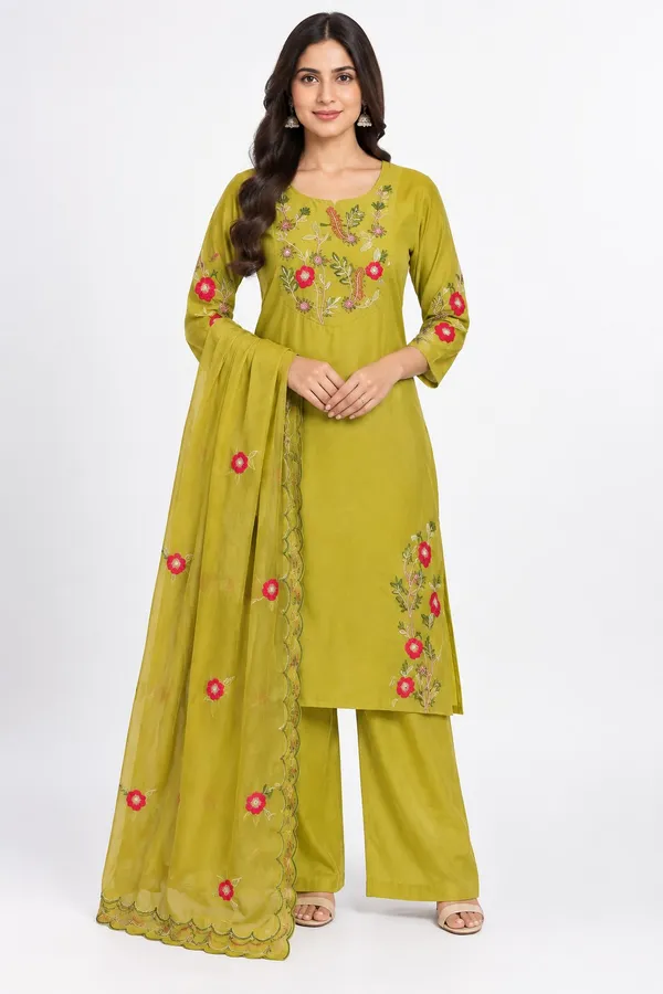 Mustard_Cotton_Floral_Embroidered_Suit_Set_Scalloped_Dupatta_For_Women