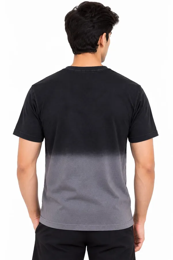 Black_Cotton_Ombre_Dip-Dye_Graphic_T-Shirt_For_Men