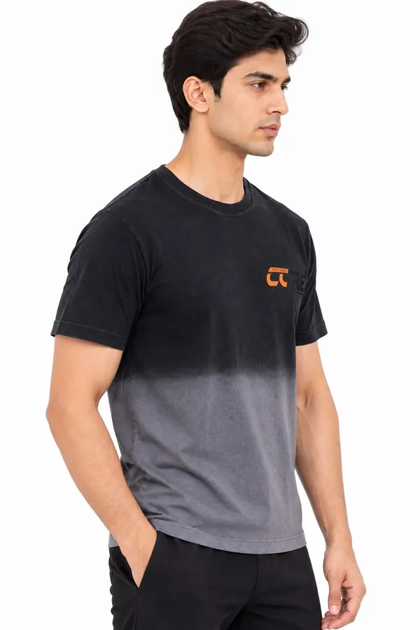 Black_Cotton_Ombre_Dip-Dye_Graphic_T-Shirt_For_Men