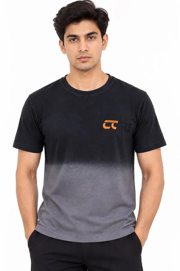 Black_Cotton_Ombre_Dip-Dye_Graphic_T-Shirt_For_Men