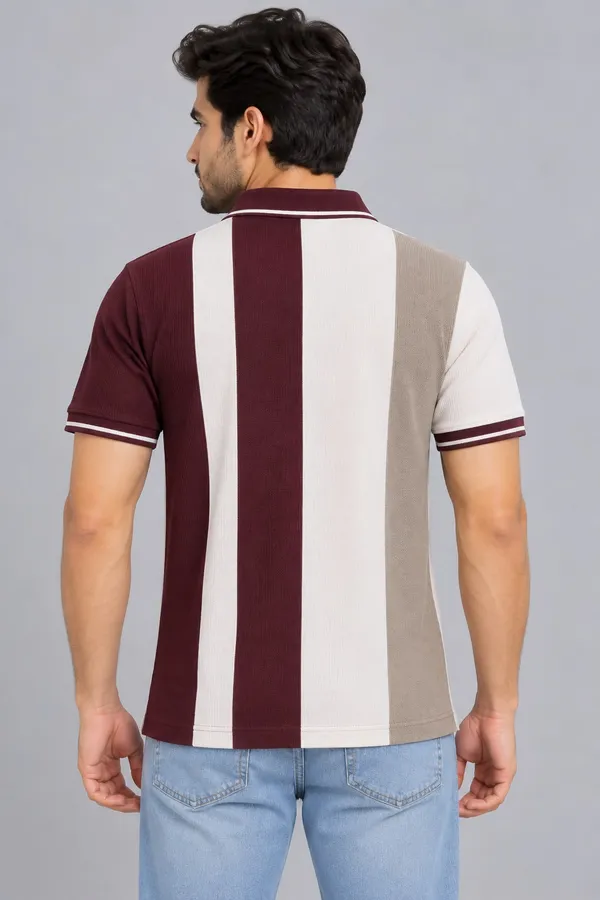 Multicolour_Cotton_Colorblock_Striped_Polo_T-Shirt_For_Men