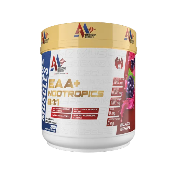 American_Muscle_EAA_Plus_Nootropics_Black_Grape_Powder