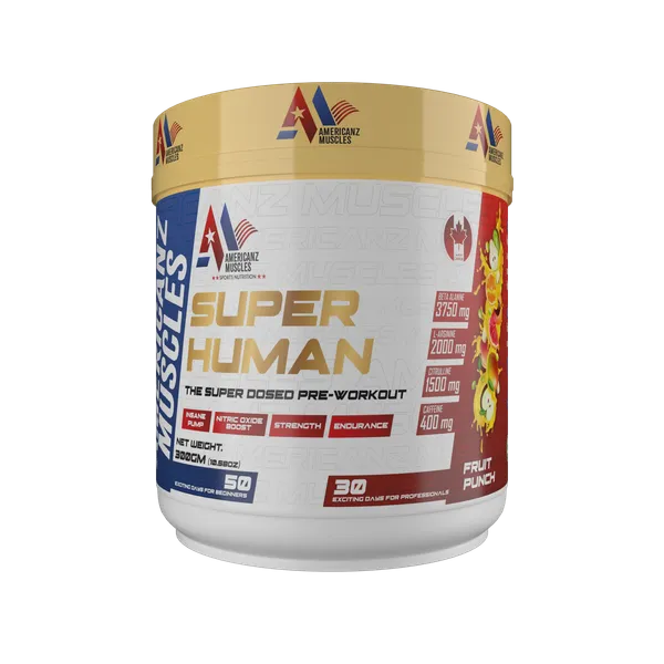 American_Muscle_Super_Human_Fruit_Punch_Pre_Workout