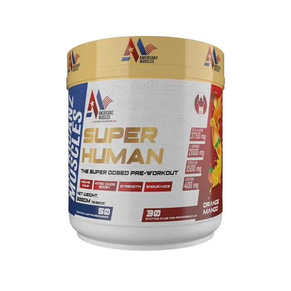 American_Muscle_Super_Human_Orange_Mango_Pre-Workout