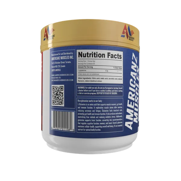 American_Muscles_Professional_L-Glutamine_Orange_Flavour_300_G