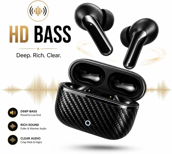 NS_WORLD_Everest_TWS_PRO_Earbuds_|Carbon_Fiber_Body|_HD_Bass_|_Touch_|_Wireless_Earphone_Bluetooth_Gaming_(Black,_True_Wireless)