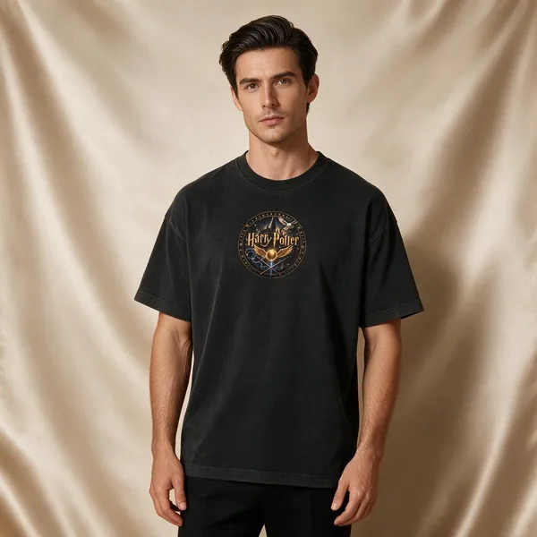 Black_Pure_Cotton_Crew_Neck_Harry_Potter_Graphic_T-Shirt_For_Men