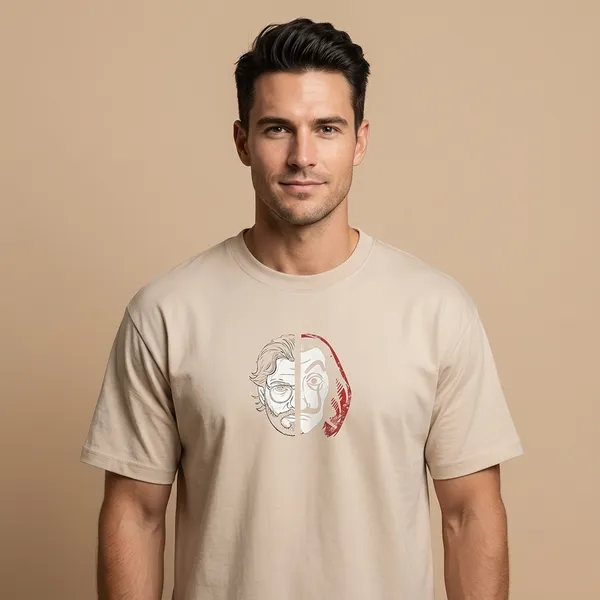 Beige_Pure_Cotton_Regular_Fit_Character_Graphic_Crew_Neck_T-Shirt_For_Men