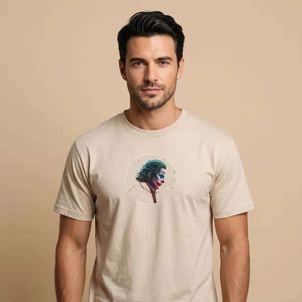 Beige_Pure_Cotton_Regular_Fit_Character_Graphic_T-Shirt_For_Men