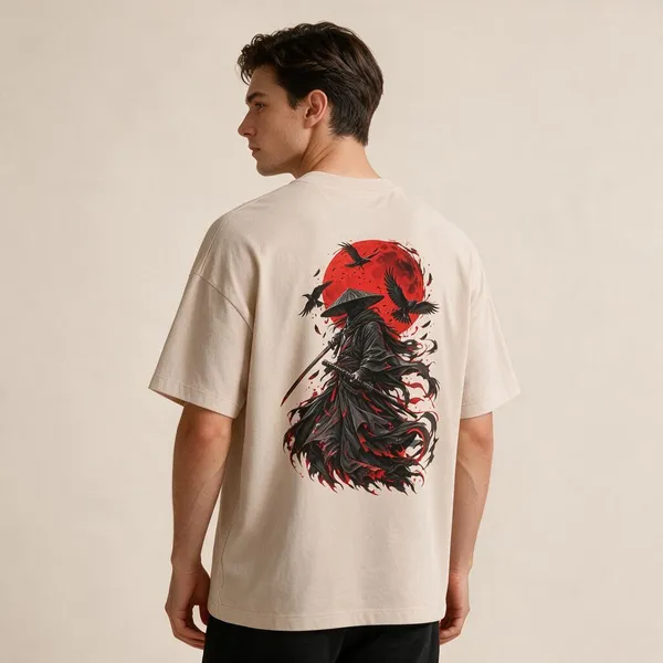 Beige_Pure_Cotton_Round_Neck_Graphic_Print_T-Shirt_For_Men