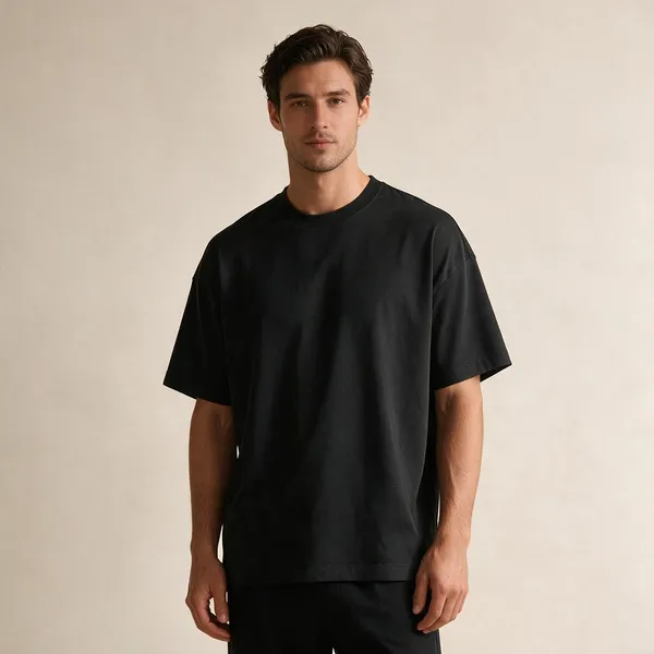 Black_Pure_Cotton_Regular_Fit_Solid_Crew_Neck_T-Shirt_For_Men
