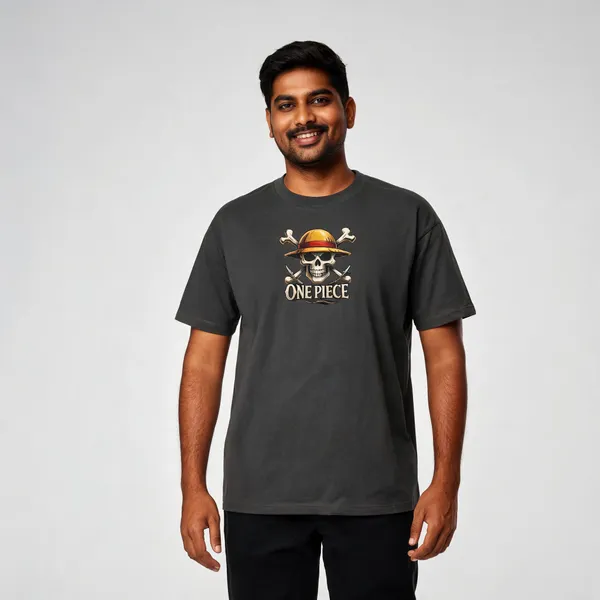 Black_Pure_Cotton_Regular_Fit_One_Piece_Pirate_Graphic_T-Shirt_For_Men