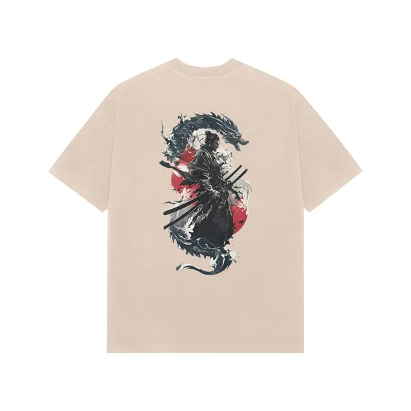 Beige_Pure_Cotton_Regular_Fit_Samurai_Graphic_T-Shirt_For_Men