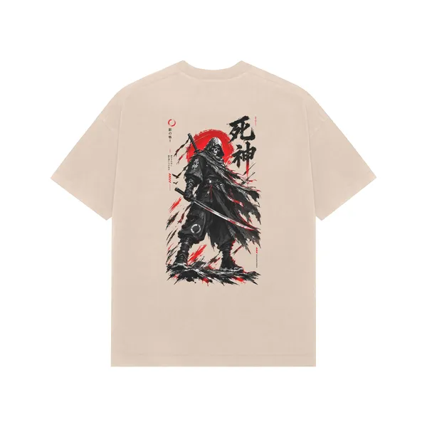Beige_Pure_Cotton_Regular_Fit_Warrior_Graphic_T-Shirt_For_Men