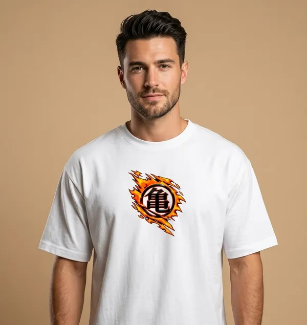 White_Pure_Cotton_Round_Neck_Anime_Graphic_T-Shirt_For_Men